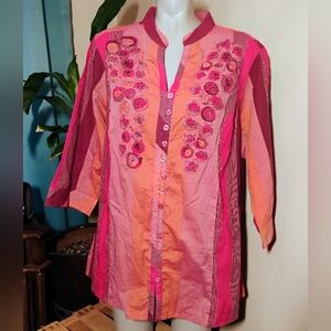 🆕 CJ Banks, Embellished Shirt, 2X